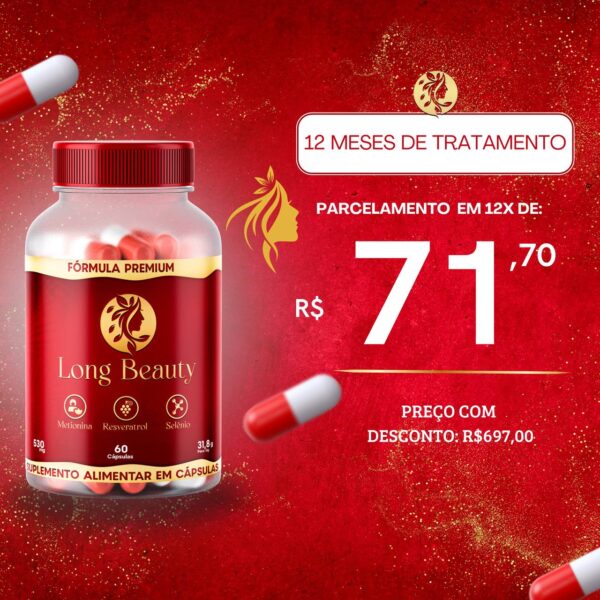 Queda capilar-Long Beauty-Tratamento 12 meses